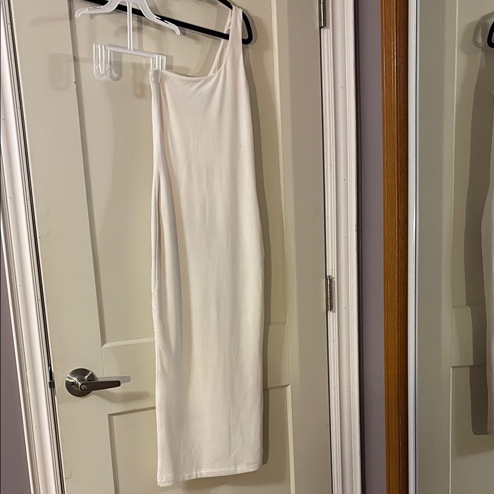 JLuxLabel White One-Shoulder back cut out Dress